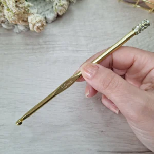Aguja de Crochet Dorada Premium | Nro 5.0 mm tejedora