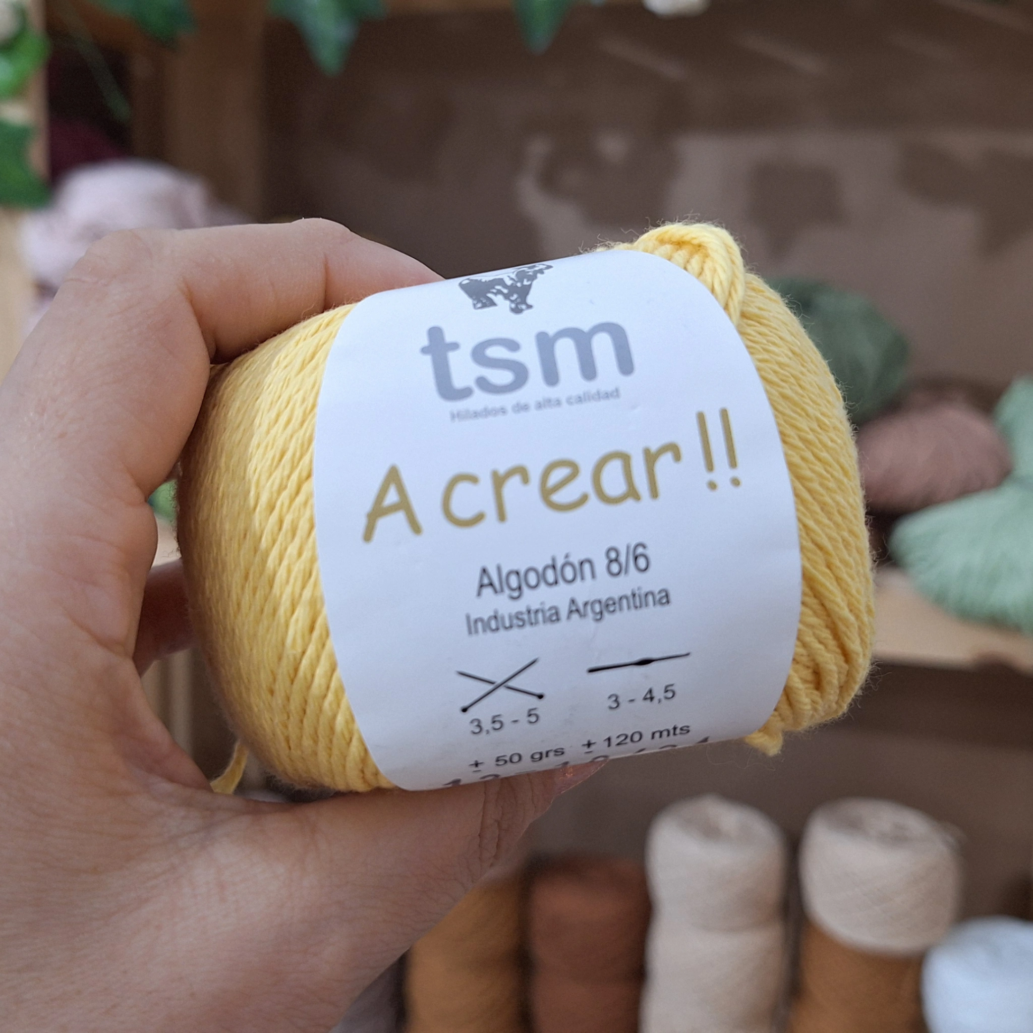 Hilo Algodón Amarillo Fuerte Rosario Argentina Danyprinn Crochet