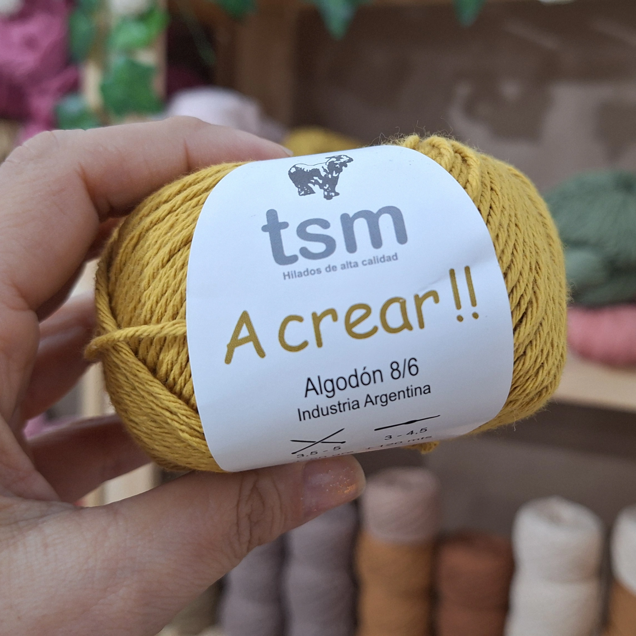Hilo algodón ocre danyprinn crochet argentina