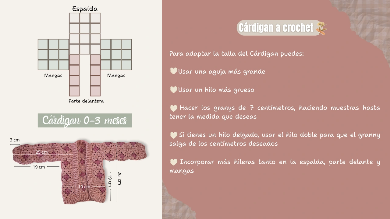 Talles tallas Cárdigan